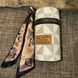 277-ATT Mini  Lipstick Organizer Travel Bag with Keychain for Perfume Zipper