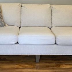 Beige Linen Sofa