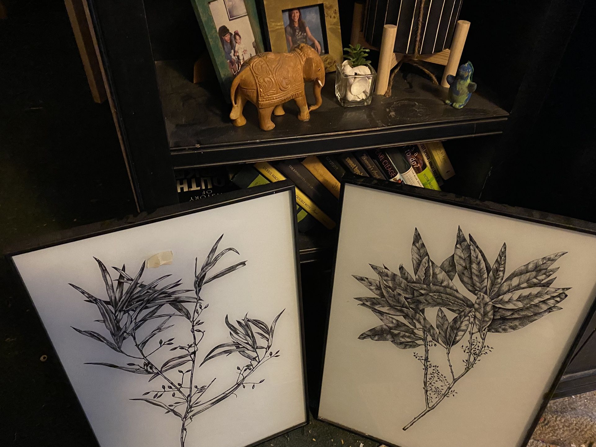 Antique Glass Pictures With Metal Frames