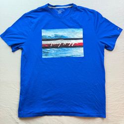 Tommy Hilfiger Regular Fit Graphic T Shirt Blue Men's XL