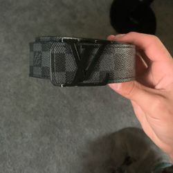 Black/dark grey Louis vuitton belt 44inch/110cm used