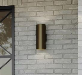 5" Antique Bronze Modern Outdoor Wall Lantern Cylinder Light
