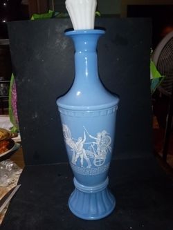 1961 Blue Milk Glass Jim Beam Decanters