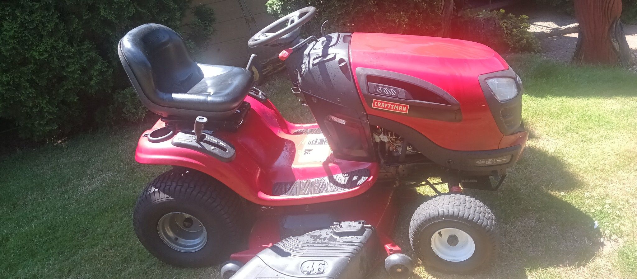 Riding Lawn Mower 46 Inch Cut 21 Hp