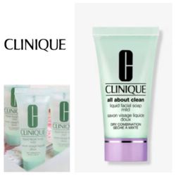 NEW Bundle off 3: Clinique All About Clean Liquid Facial Soap Cleanser plus gift