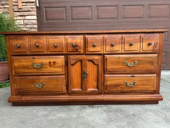 Antique Solid Wood 6 Drawer Dresser