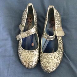 Girls Elsa sparkle heels size 2 