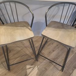 Barstools with backs set of 2
