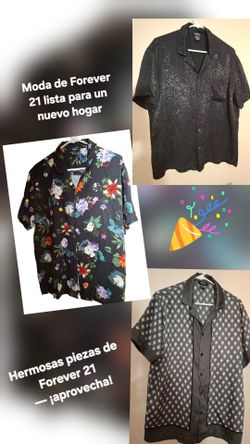 Tres camisas de manga corta con botones de Forever 21.