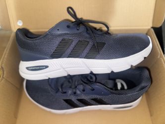 adidas Cloudfoam Flex Slounge Blue/White Lace Up Wide Mesh Sneakers Size 11 wide