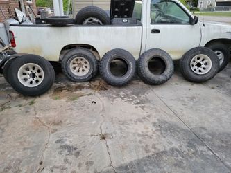 Toyota tundra tacoma or t100 t 100 rims and tires these fit all years of both vehicles with 6 lug  bolt patterns even the brand new ones (all 6 lug To