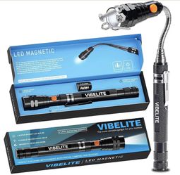 VIBELITE Extendable Magnetic Flashlight With Telescoping Magnet Pickup Tool-Cool Gadget Gifts For Men, Women, Him, Teen Boys, Husband, Dad, Father, Me
