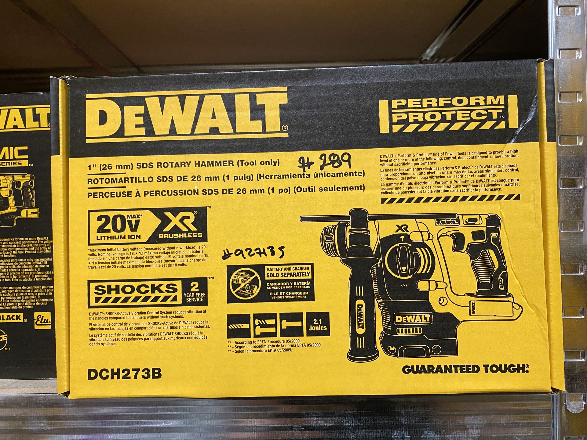 DEWALT 20V MAX XR Cordless Brushless 1 in. SDS Plus L-Shape Rotary Hammer (Tool Only)
