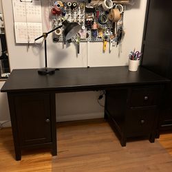 Desk IKEA HEMNES Black Brown