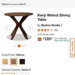 Kenji Walnut Dining Table