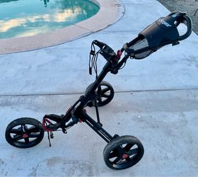 Vgood Clicgear Model 3.0 3-Wheel Golf Push Cart Black Solid Tire , Clean Nice cart