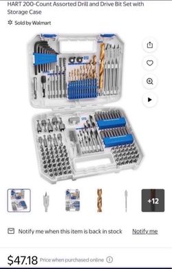 HART 200-Count Assorted Drill and Drive Bit Set with