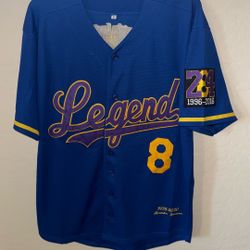 kobe mamba baseball jersey medium size 