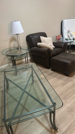 3 pc coffee table and 2 end tables