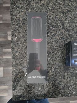 Hair straightening brush