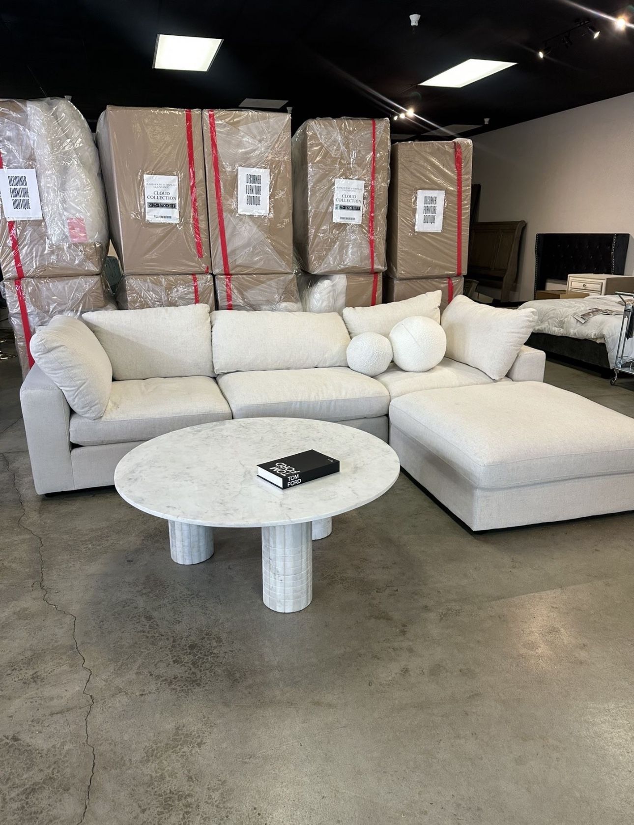 Modular “Cloud” Sectional Couch Sofa Chaise with Ottoman -Clearance Warehouse Sale