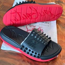 Red buttom men slides