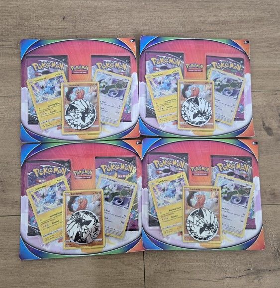For Sale:
Brand New in Box Pokemon Trading Card Game TCG Sworld & Shield Fusion Strike 2 Pack Blister with Tornadus, Thundurus, & Landorus Promo Cards