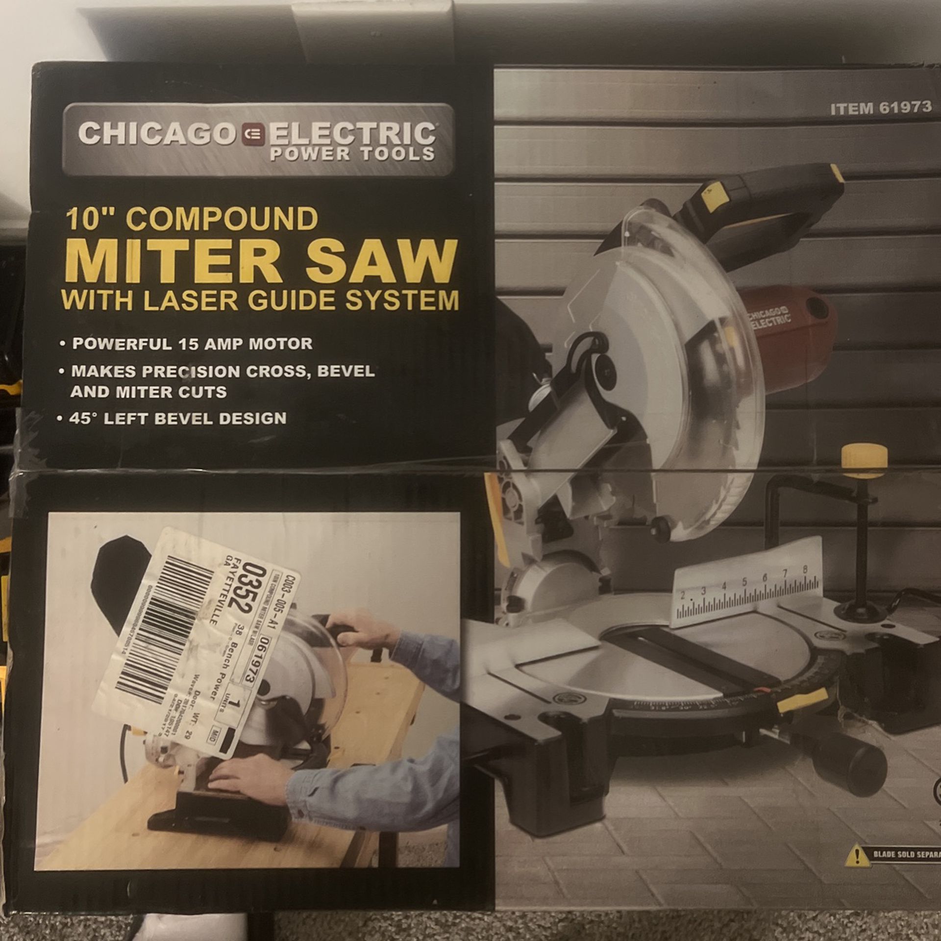 10 Inch Compound Miter Saw W/ Laser Guide System