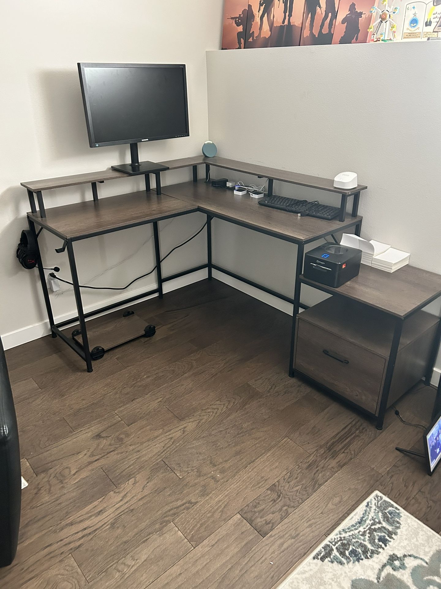 Light Brown Corner Table