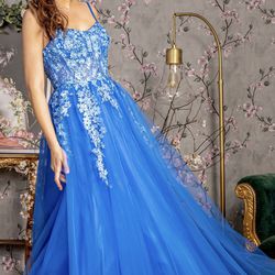 New With Tags Corset Bodice 3-D Long Formal Dress & Prom Dress $259