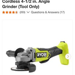 Ryobi 18v HP 4½" Grinder TOOL ONLY