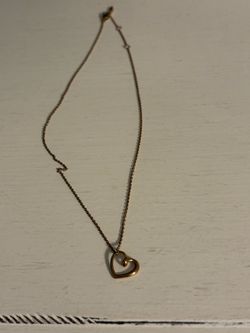 10k heart necklace gold