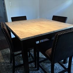 Marble Table w/ 4 Chairs