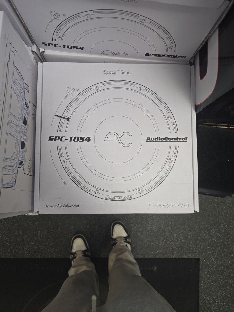 AudioControl Space Series Low-Profile Compact Slim Car Audio 10" Subwoofer, Premium High Fidelity, 400 Watt RMS/600 Watt Max, Single 2 Ohm (Black)