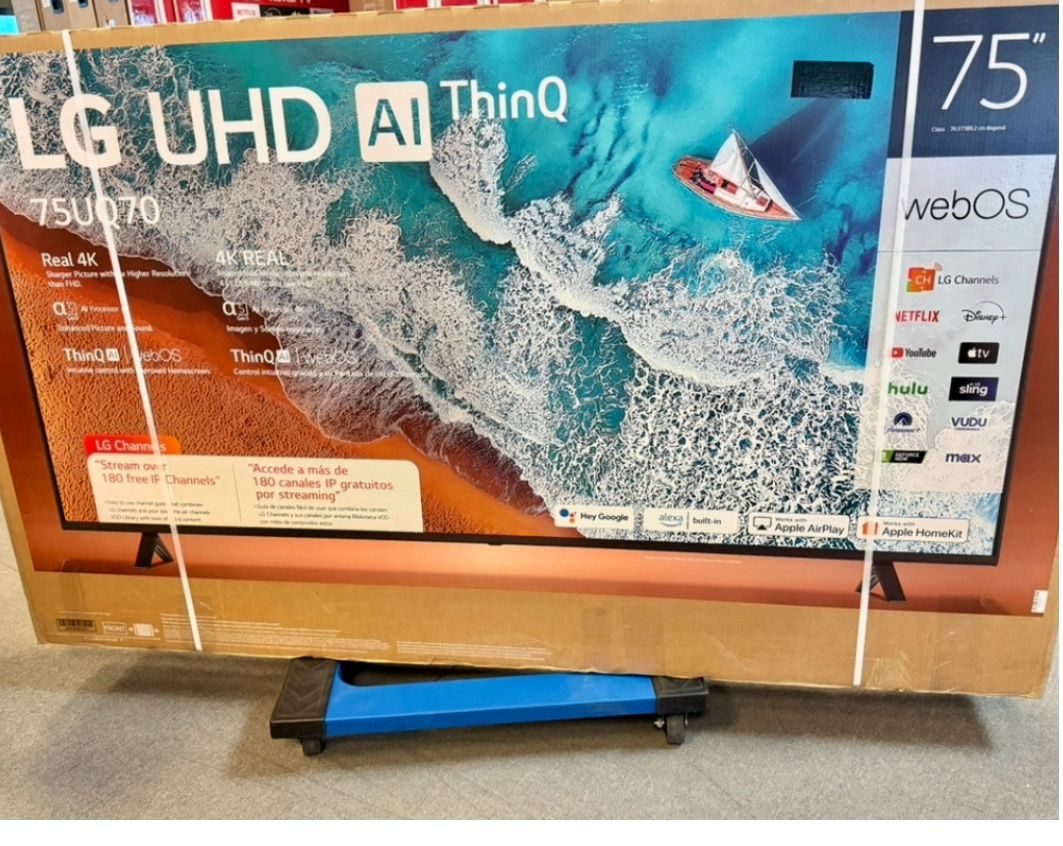 75. Lg Tv Smart 4K Hgtv $55 Down On Financing free delivery six month warranty.