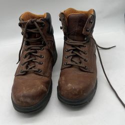 Timberland Wormen's 8 M 26388 Pro Titan Brown Leather Safety Toe Ankle Work Boot