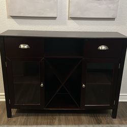 Buffet Console Table with Wine Rack – Solid & Stylish