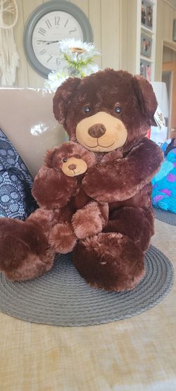 2012 UNIPAK Large Brown Teddy Bear with Small Bear