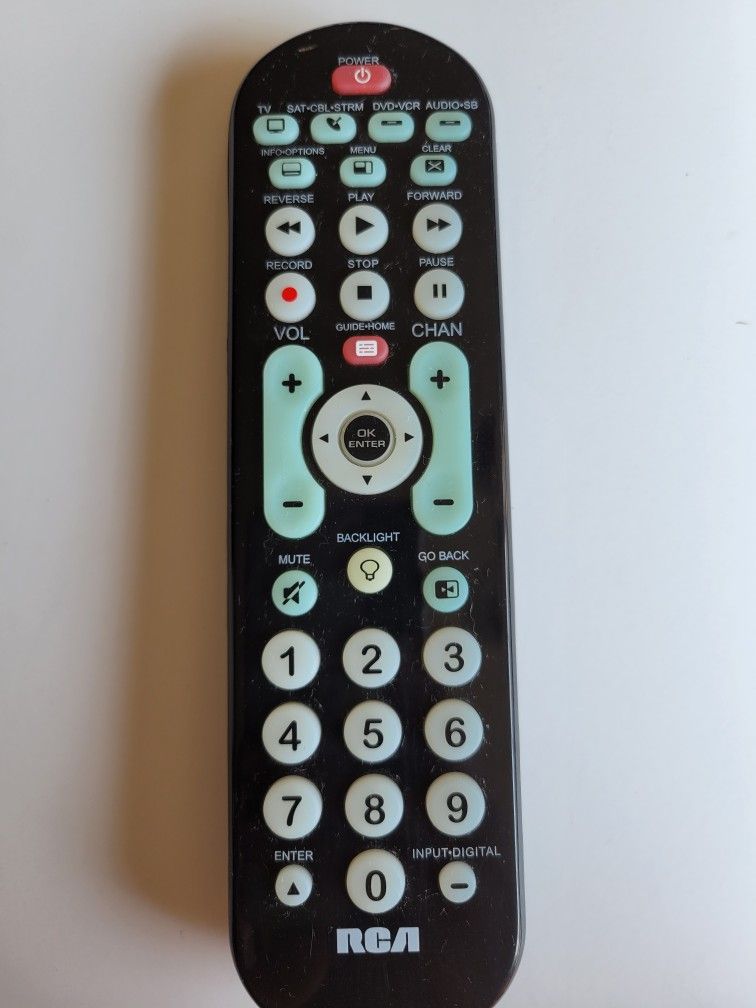 RCA Universal Remote Big Button Backlit Keypad RCRBB04GR