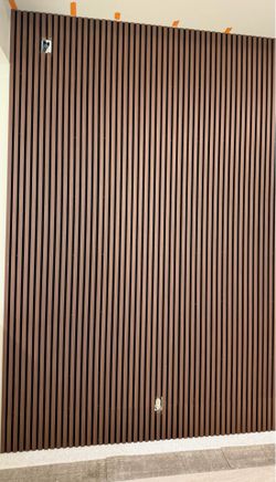 Slat acoustic wood panels