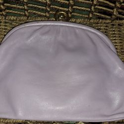 Cute Lavendar Tan Clutch Coin Purse Made In Italy by Avantique