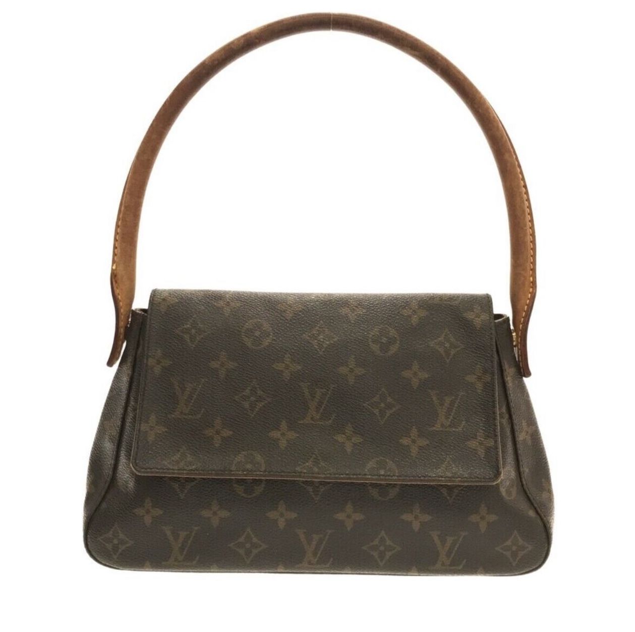 Vintage Louis Vuitton Leather Monogram Canvas Mini Looping