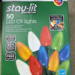 Sylvania Multi Color C9s Stay-lit 1 Set 50 LED Lights