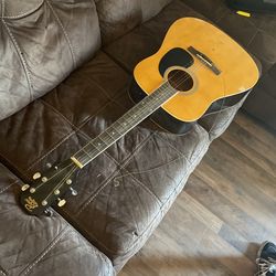 Guitar with two broken strings
