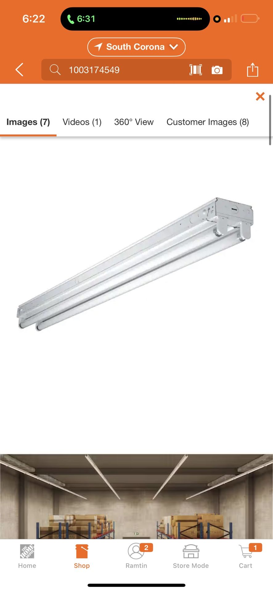 Metalux 40-Watt 2-Light White 4 ft. Fluorescent Strip Light