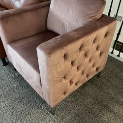 Rose Blush Cushioned Chair