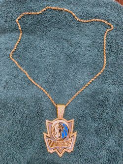 Dallas Mavericks Iced Out Pendant Necklace