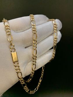 28" FIGARO GOLD CHAIN #36073