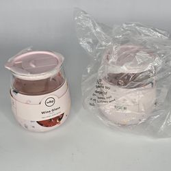 [NEW] w&p Porter wine glass set of 2 | blush terrazzo with lids
