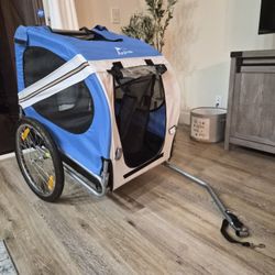 Aosom Foldable Dog Bike Trailer 